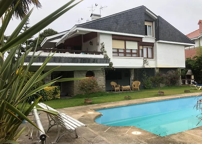 Casamar Al Lado De La Playa Con Piscina Privada, Jardin Y Barbacoa, Fronton, 6 * Laredo